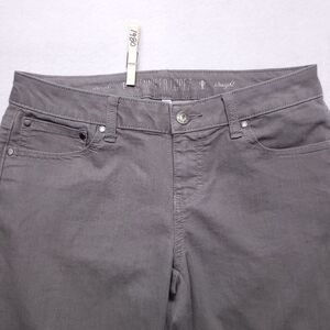 Jennifer Lopez Straight Casual Medium Wash Button Zip Jeans Womens Size 4 Gray